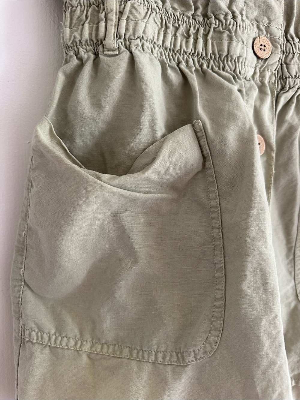 Zara Linen Green Romper - Picture 8 of 9